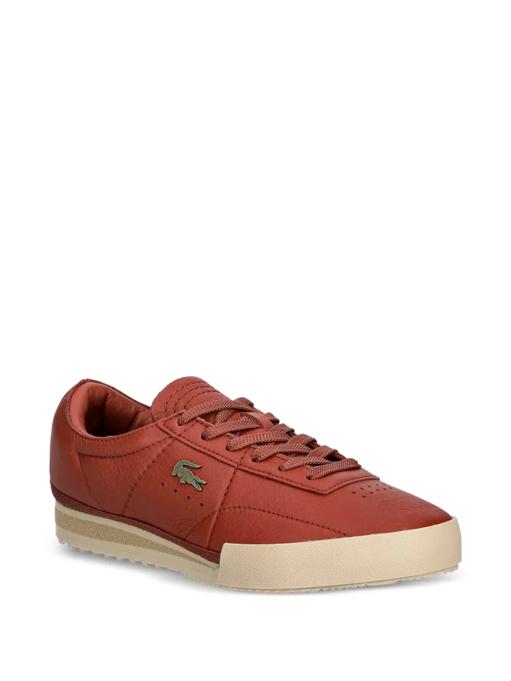Lacoste Aura leren sneakers Oranje