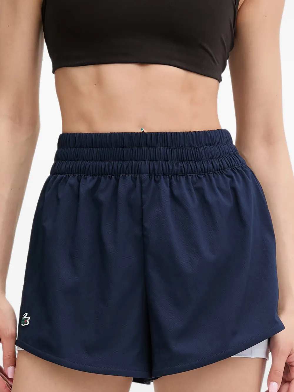 Lacoste Shorts met logopatch Blauw