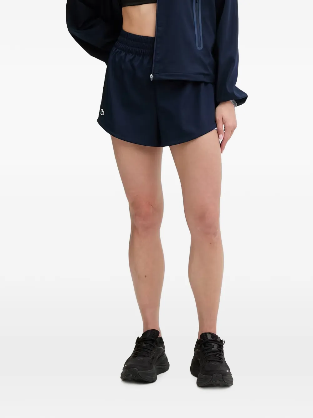 Lacoste logo-patch elasticated-waist shorts - Blau