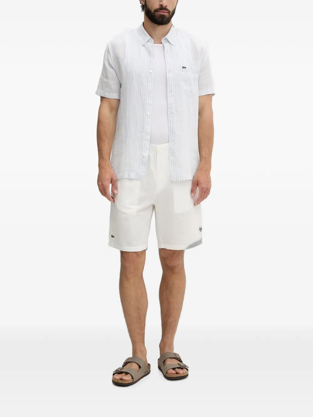 Lacoste Gestreepte overhemd Wit