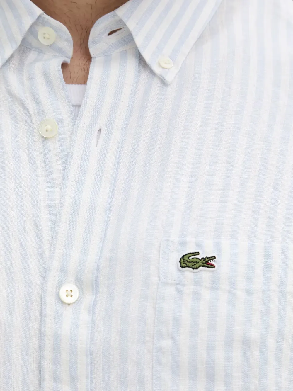 Lacoste Gestreepte overhemd Wit