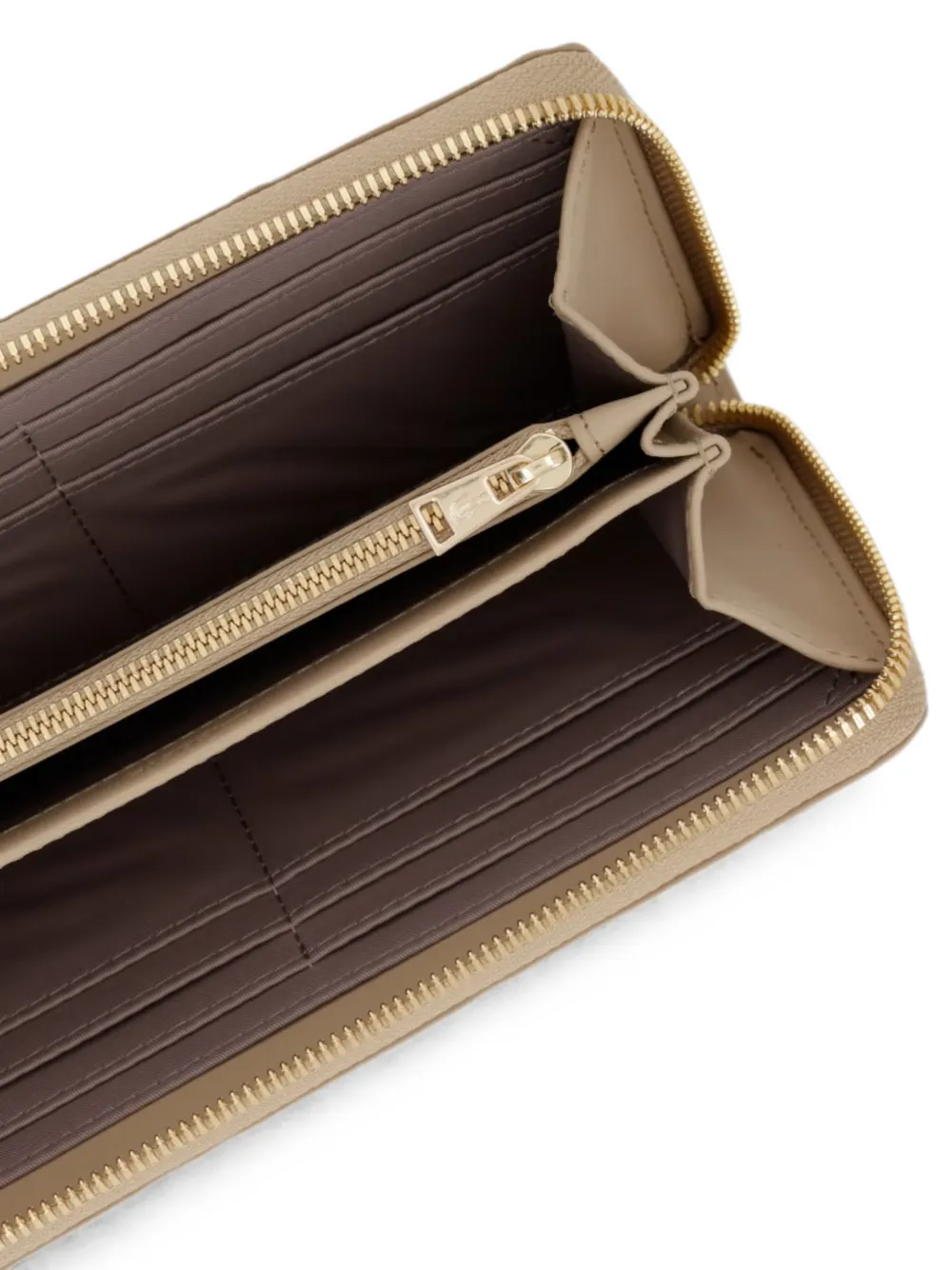 Lacoste Portemonnee met rits Beige