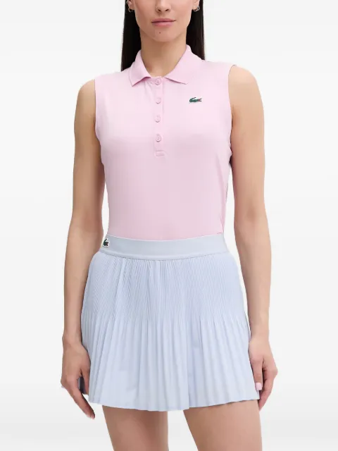 Lacoste playera tipo polo sin mangas con parche del logo