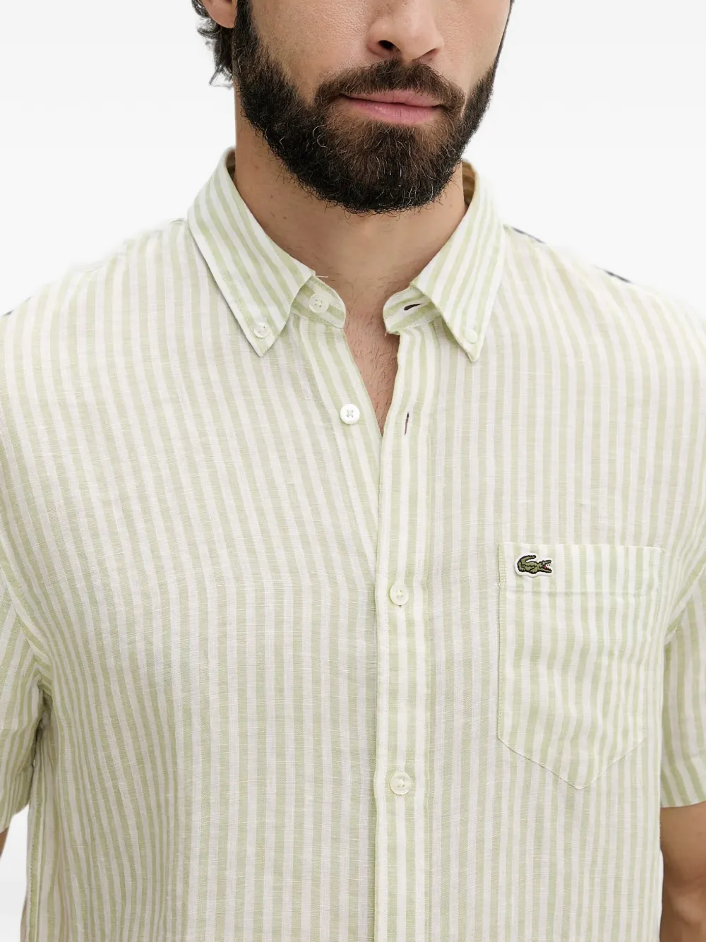 Lacoste Gestreepte overhemd Groen