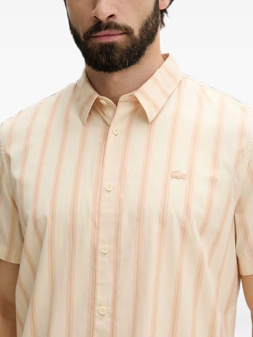 Lacoste Gestreepte overhemd Beige