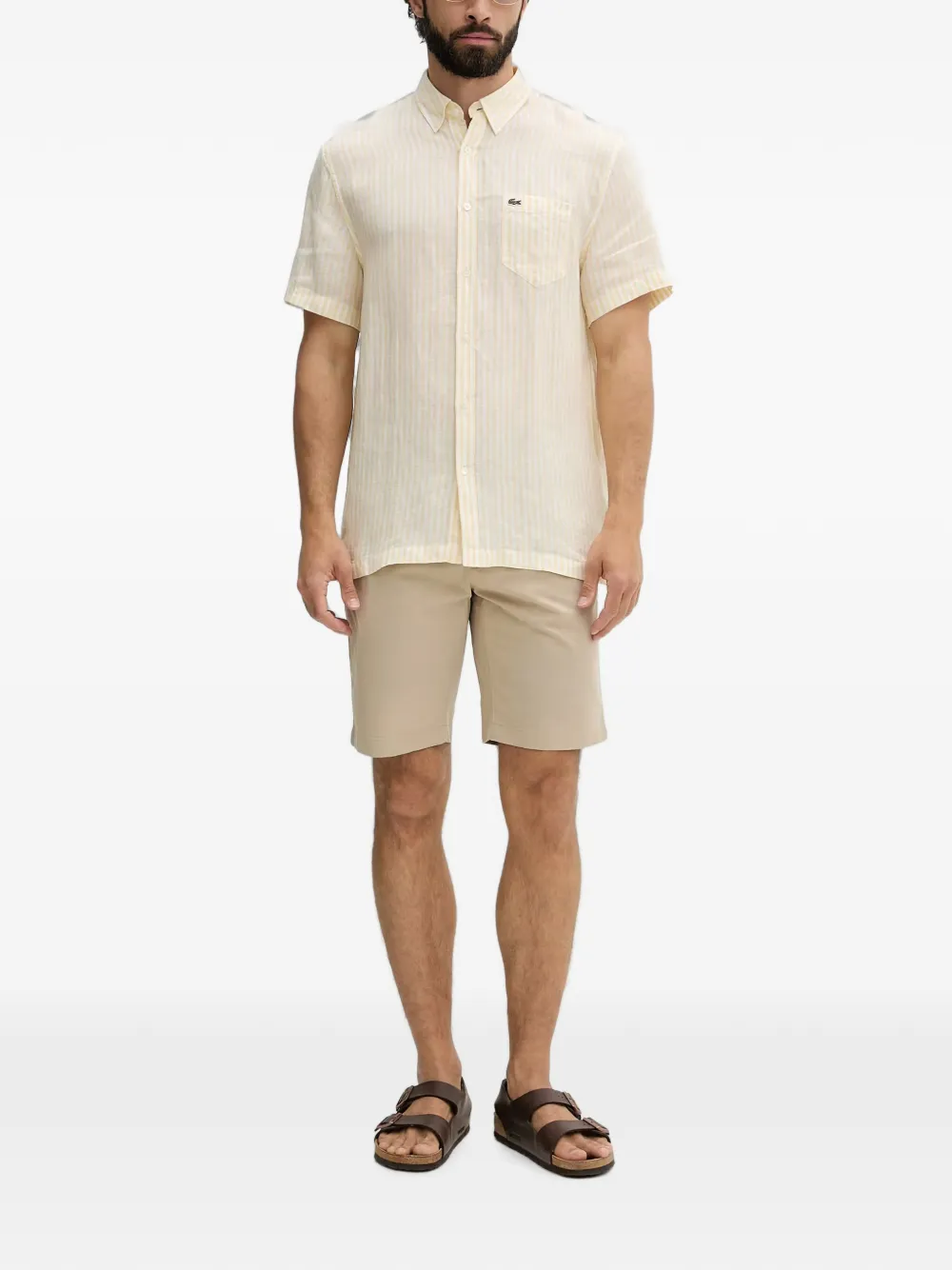 Lacoste Gestreepte overhemd Geel