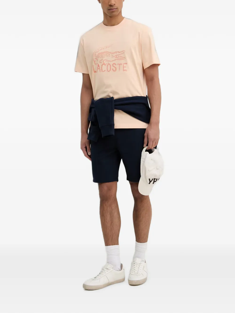 Lacoste T-shirt met logoprint Roze