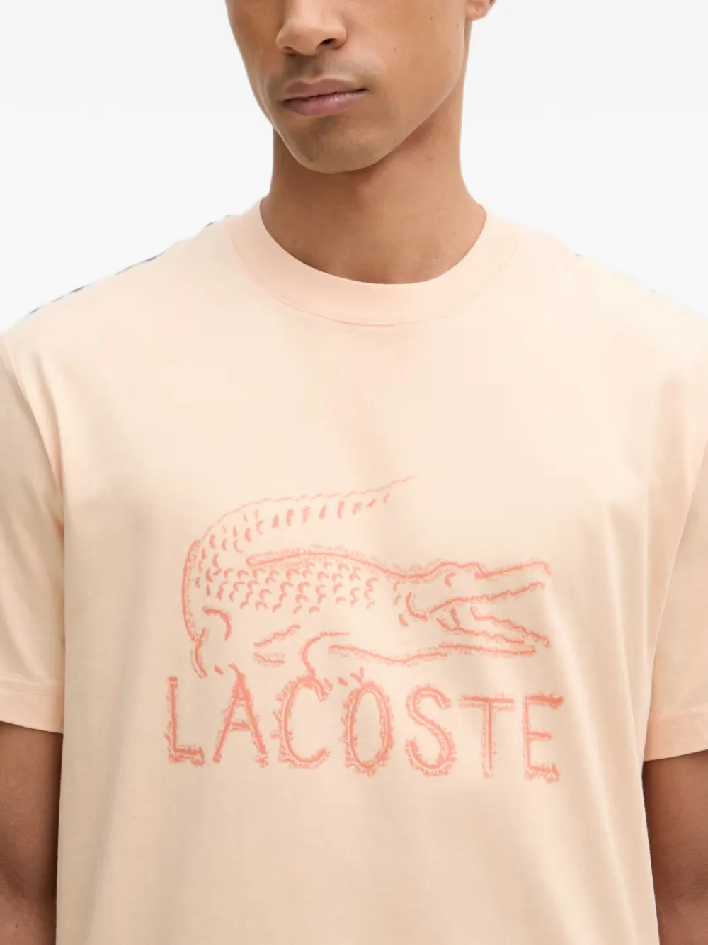 Lacoste T-shirt met logoprint Roze