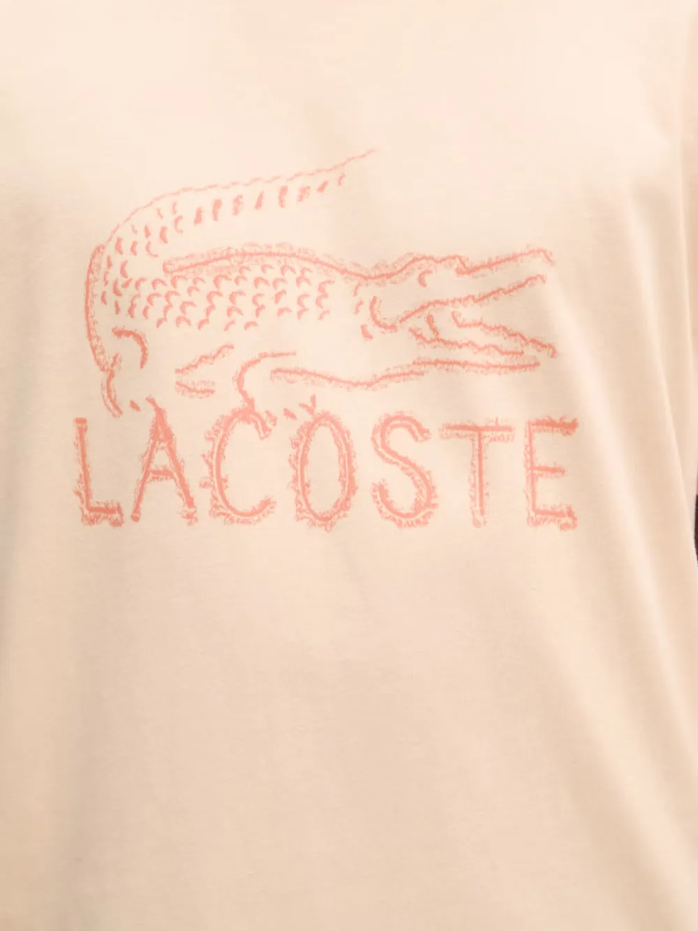 Lacoste T-shirt met logoprint Roze