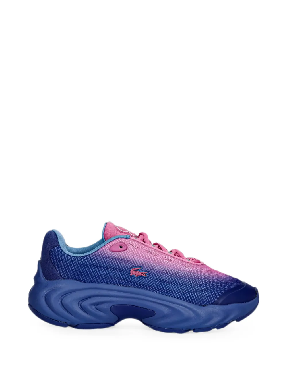 Lacoste Spinor gradient-effect logo-patch sneakers - Blau