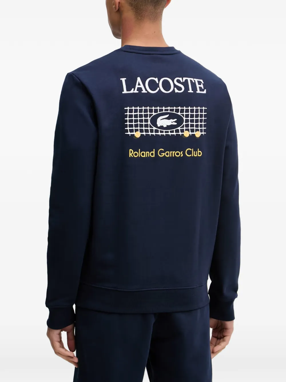 Lacoste Roland-Garros trui met logoprint Blauw