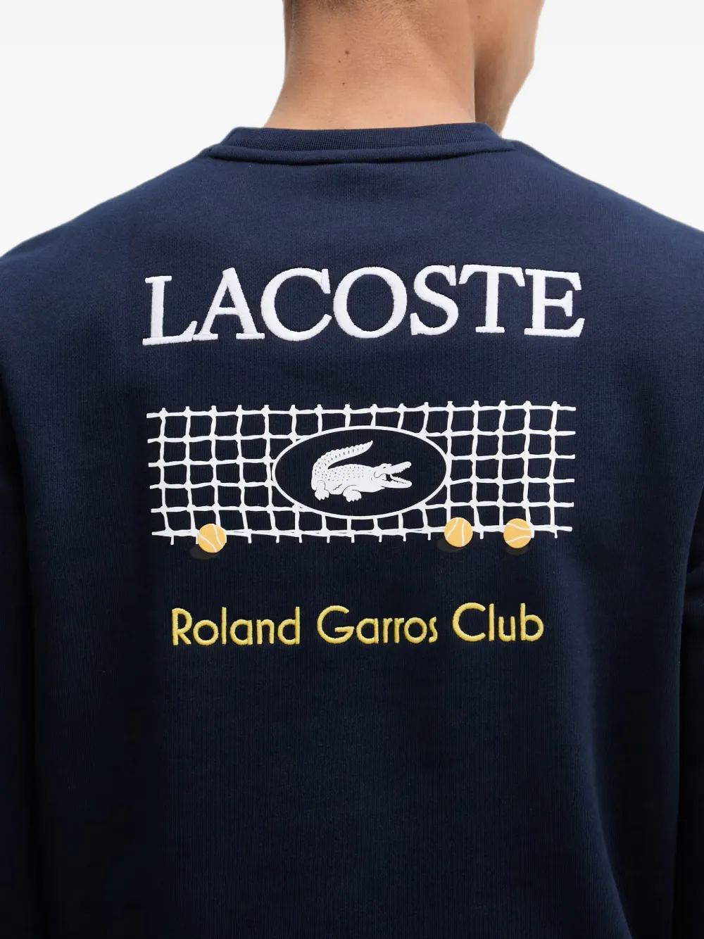 Lacoste Roland-Garros trui met logoprint Blauw