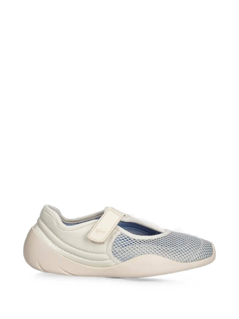 Lacoste Low Mystere mesh touch-strap sneakers - Nude