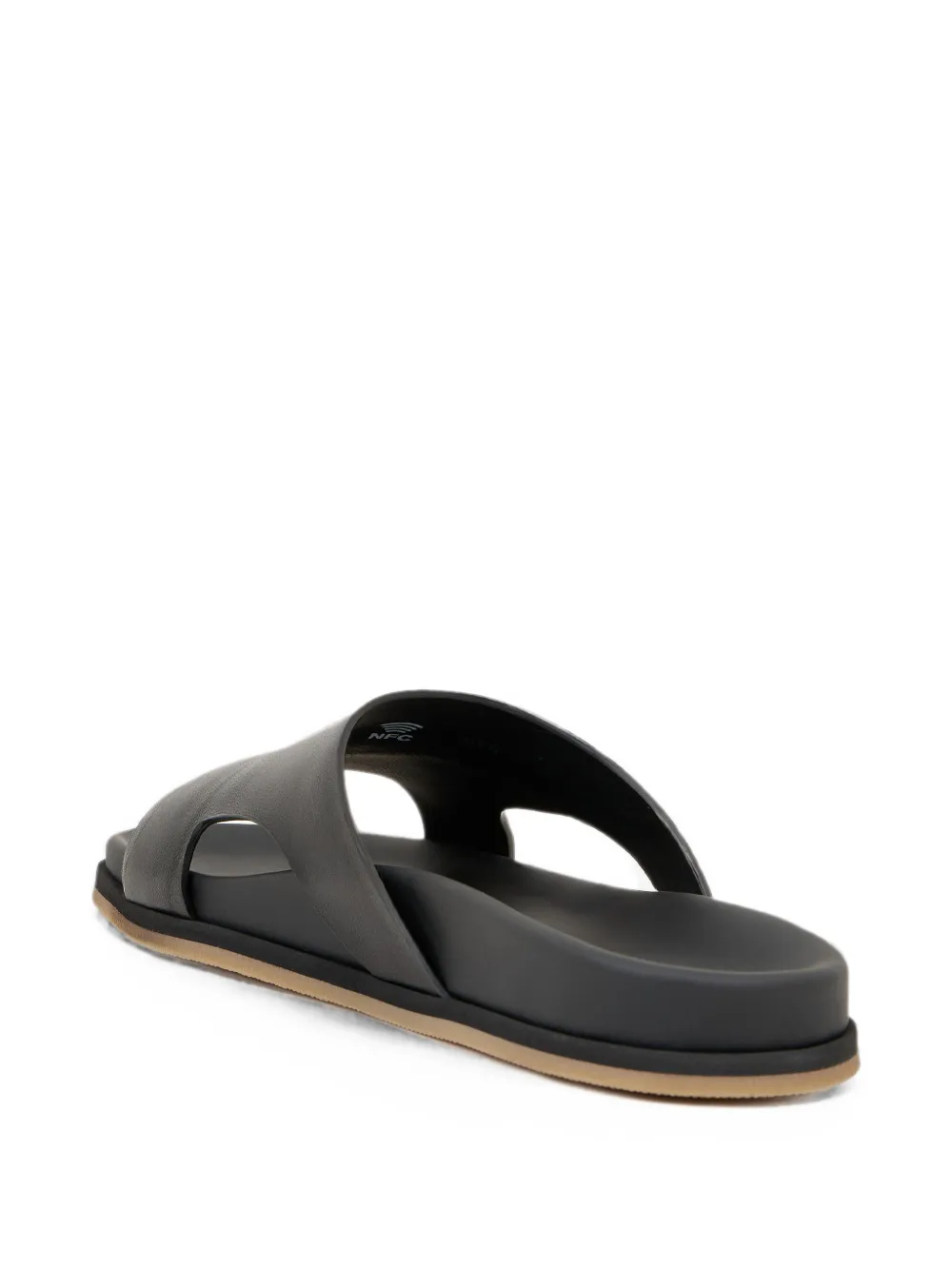 Santoni crossover leather sandals Zwart