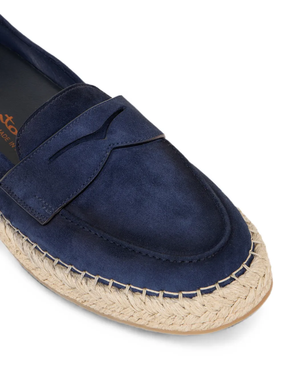 Santoni suede slip-on espadrilles Blauw