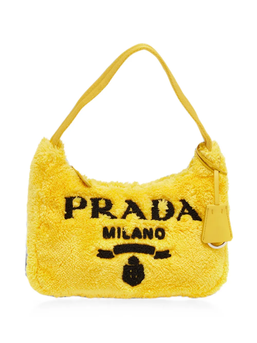 Prada Pre-Owned Re-Edition 2000 terrycloth shoulder bag - Giallo
