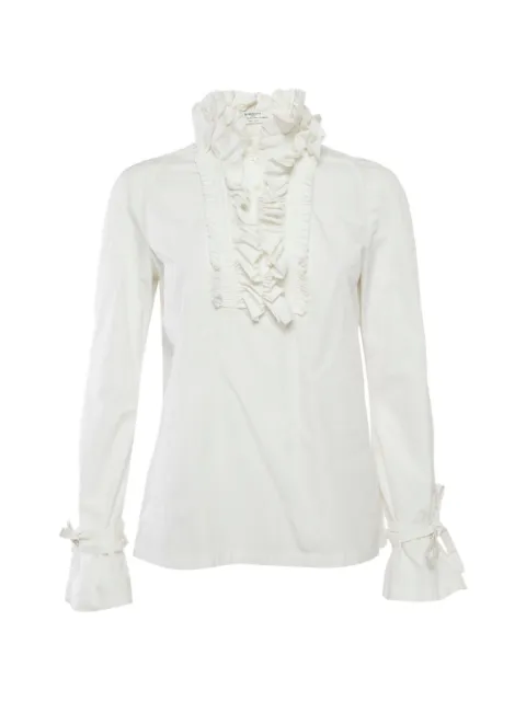 Givenchy Pre-Owned ruffled neck buttoned blouse