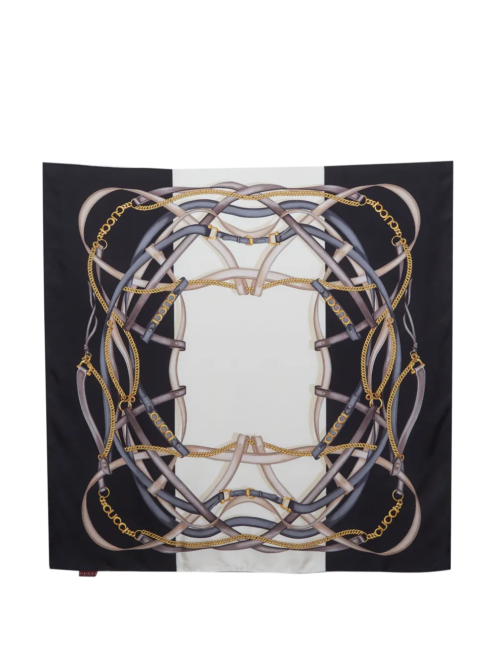 Gucci Pre-Owned Heritage print square scarf - Schwarz