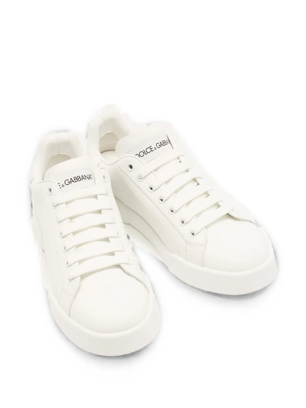 Dolce & Gabbana Pre-Owned Portofino lace-up sneakers - Bianco