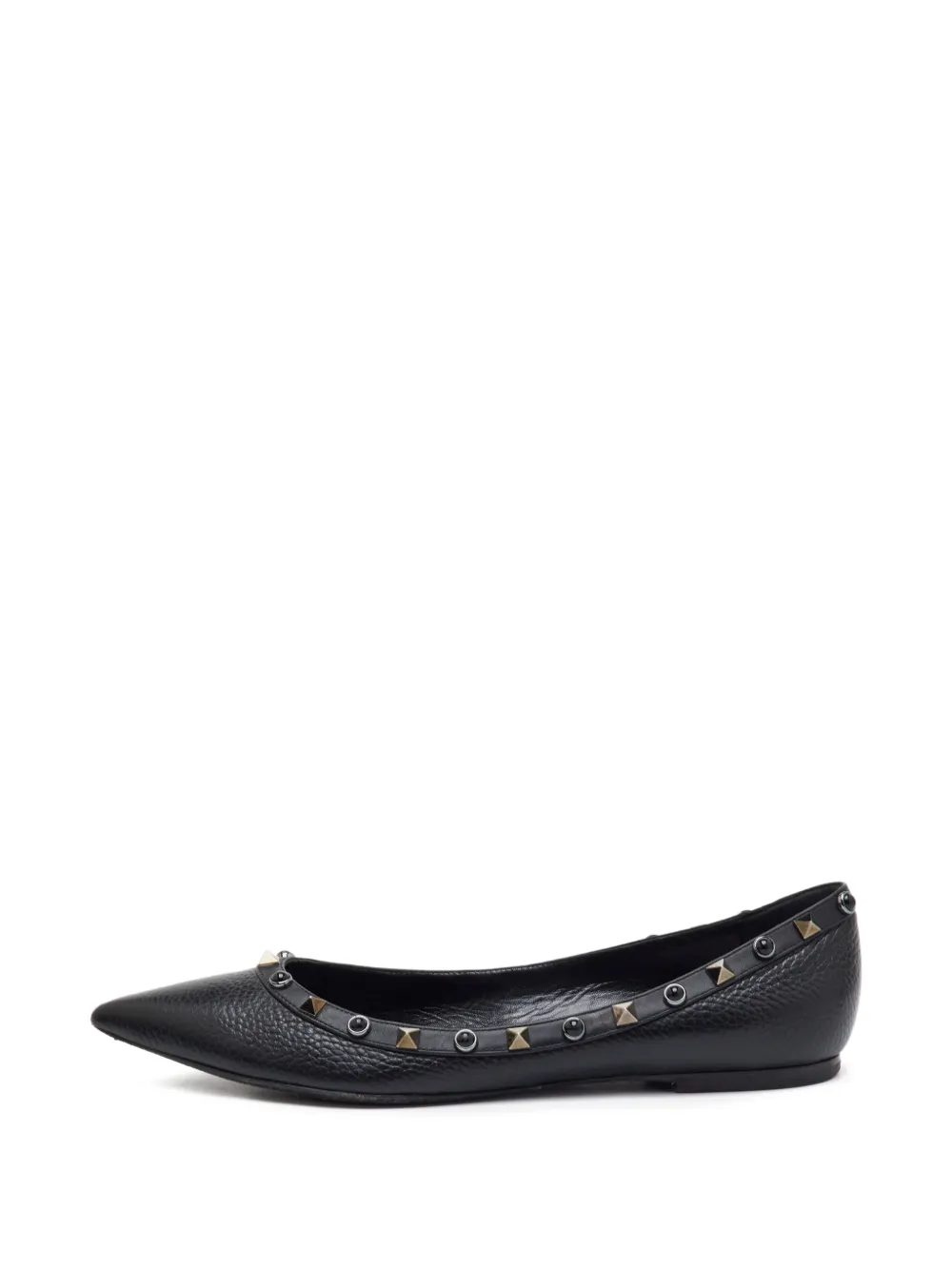 Valentino Garavani Pre-Owned Rockstud pointed-toe ballet flats - Schwarz