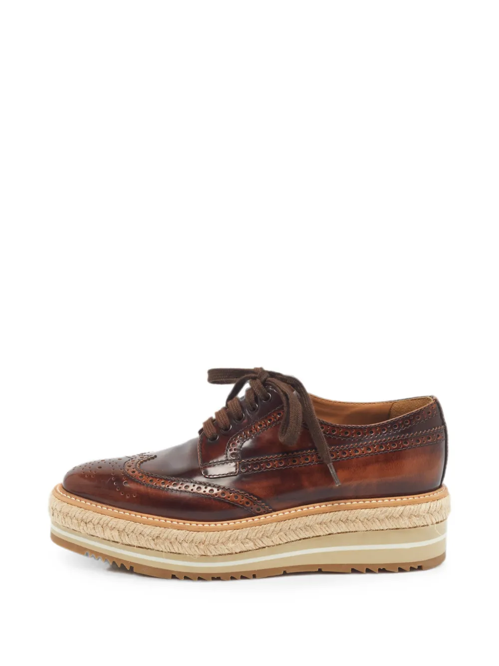 Prada Pre-Owned ombré brogue sneakers - Braun