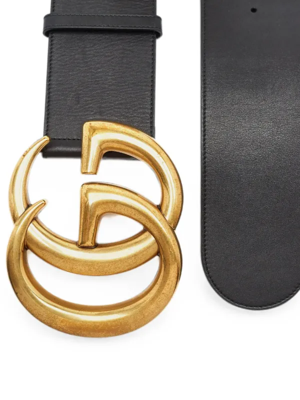 Gucci Pre-Owned GG Marmont Wide Belt | Black | FARFETCH display picture 1