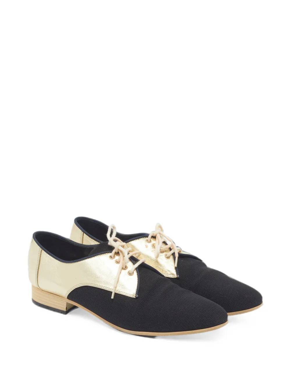 CHANEL Pre-Owned metallic-effect panelled shoes - Nero