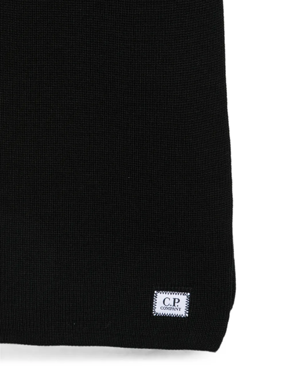 C.P. Company Sjaal met logopatch Zwart