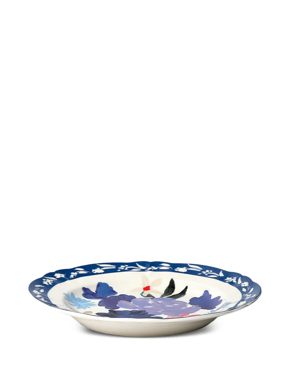 Bitossi Home floral-print scalloped-edge plates - Bianco