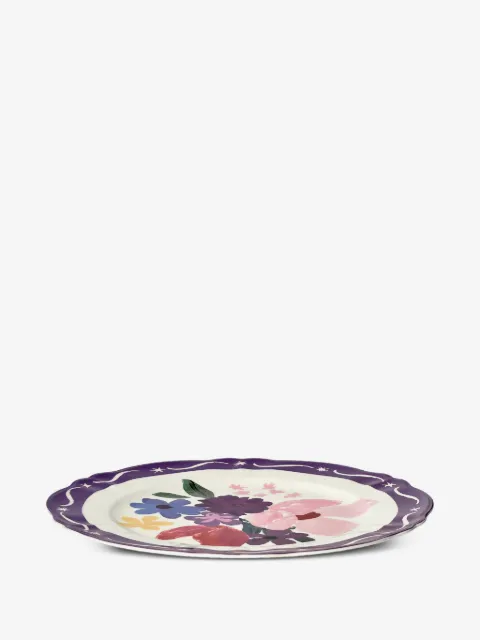 Bitossi Home floral-print scalloped-edge plate