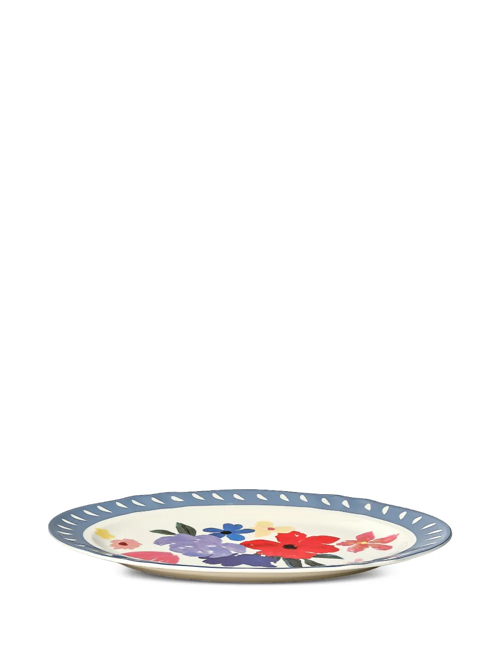 Bitossi Home floral-print oval platter - Toni neutri