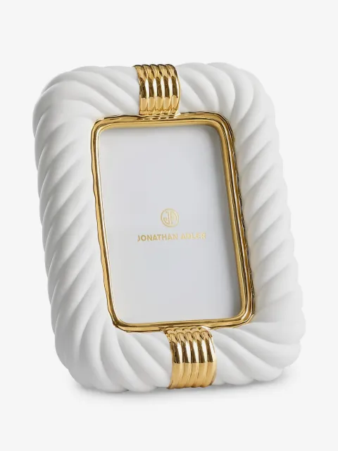 Jonathan Adler twisted-rope gold-tone picture frame