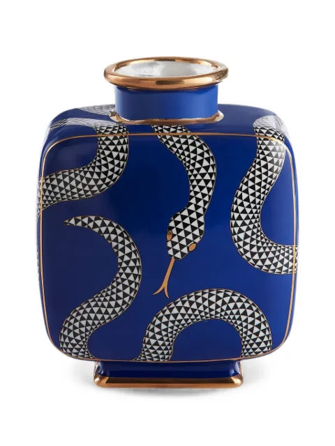 Jonathan Adler snake-print gold-tone vase