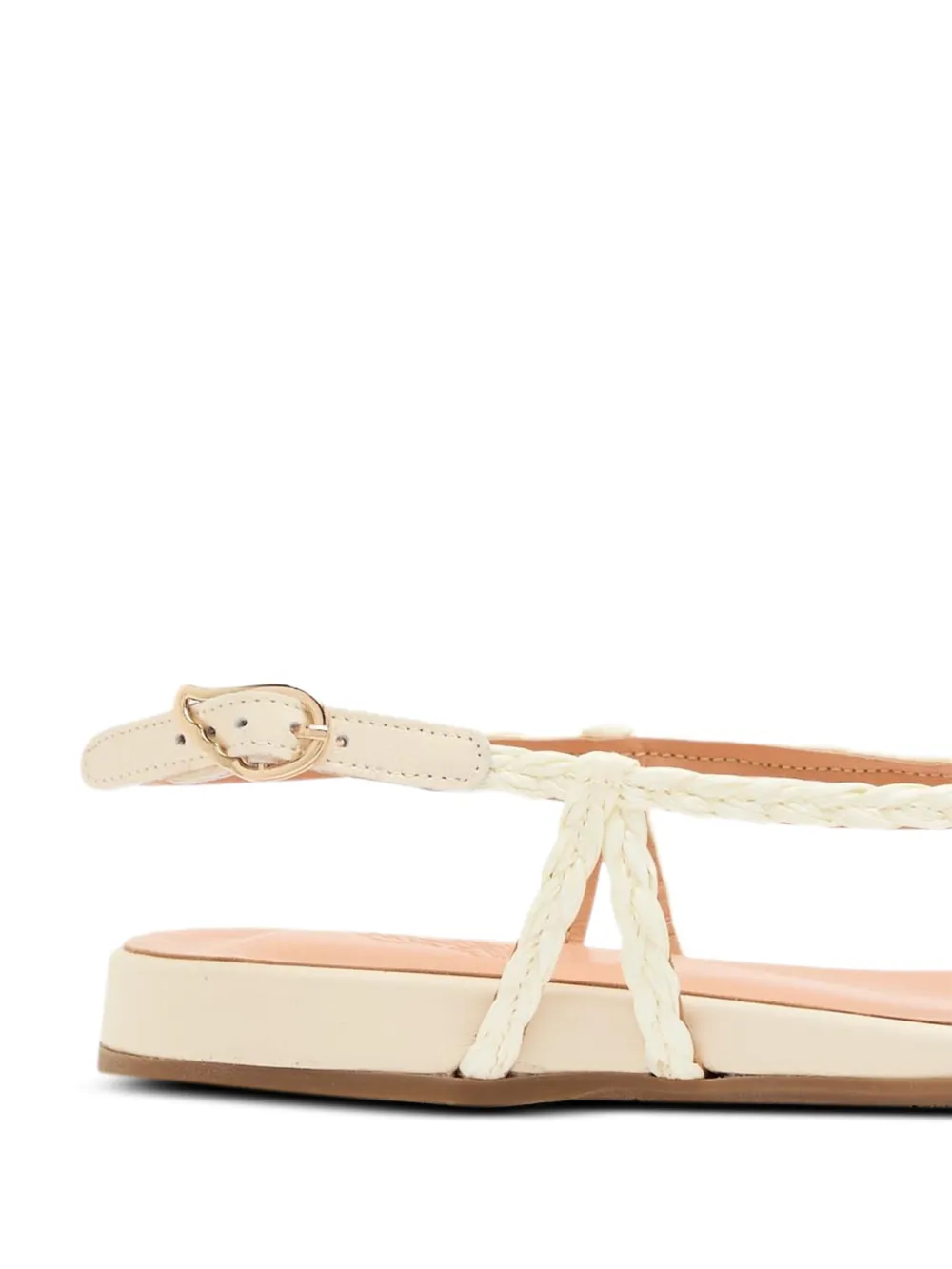 Ancient Greek Sandals Kardia braided cage-style sandals Beige