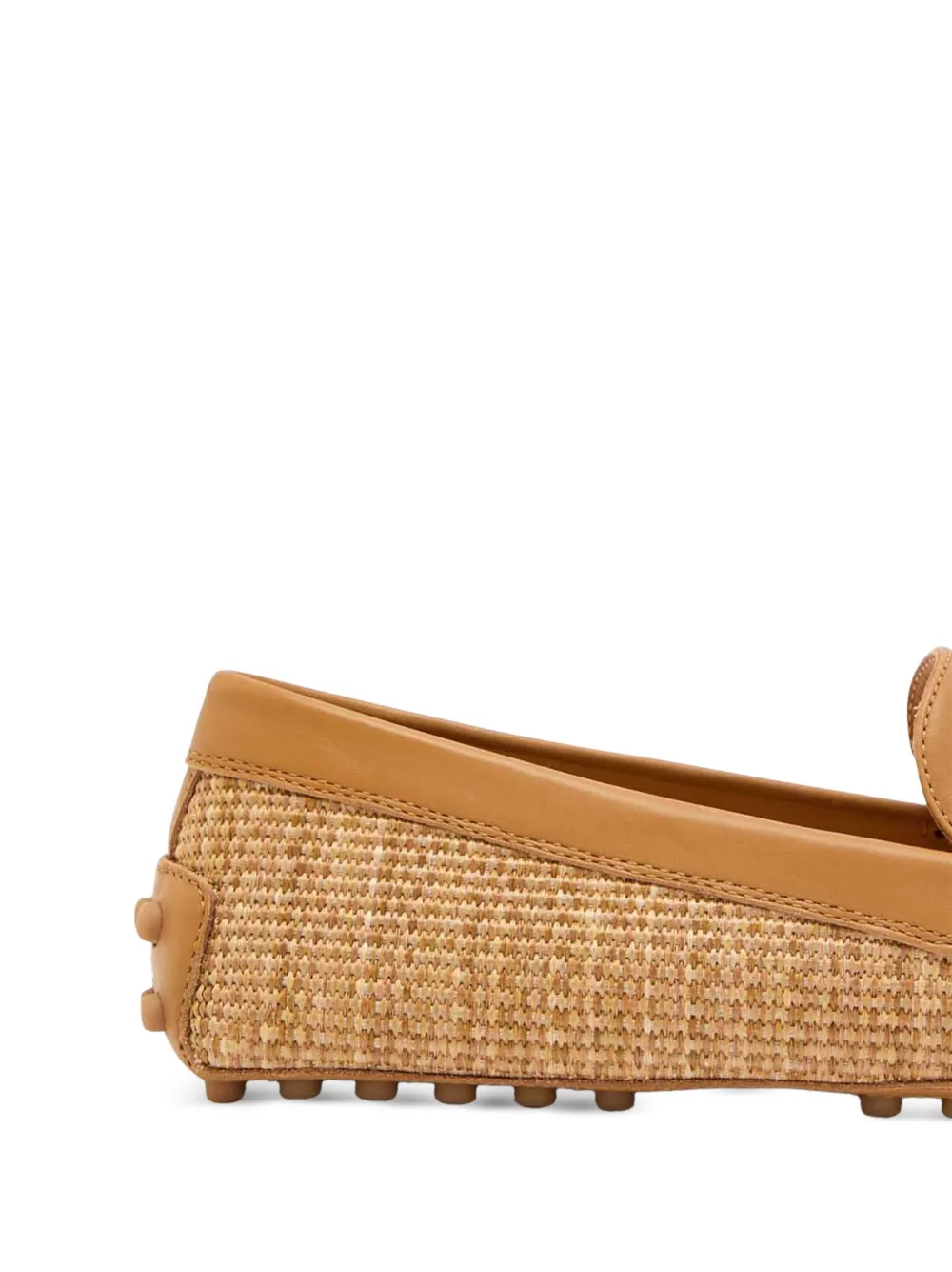 Tod's logo-plaque loafers Beige