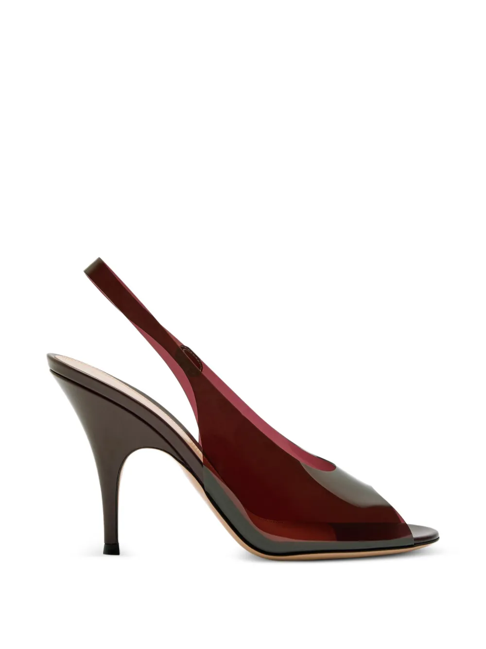 Gianvito Rossi Amelie slingback peep-toe sandals Rood