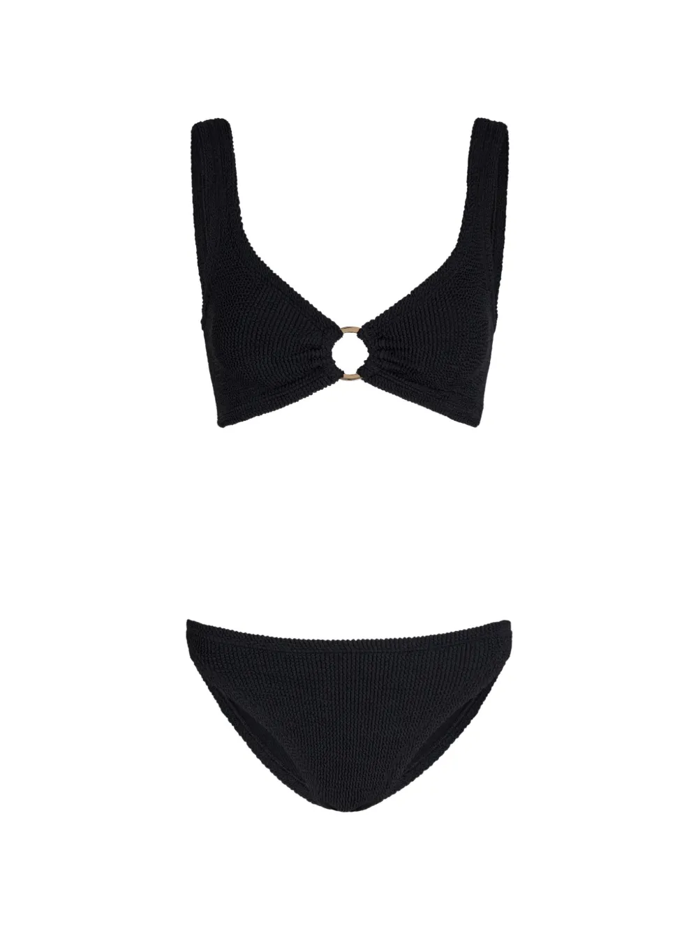 Hunza G Bikini Julia con anello - Nero