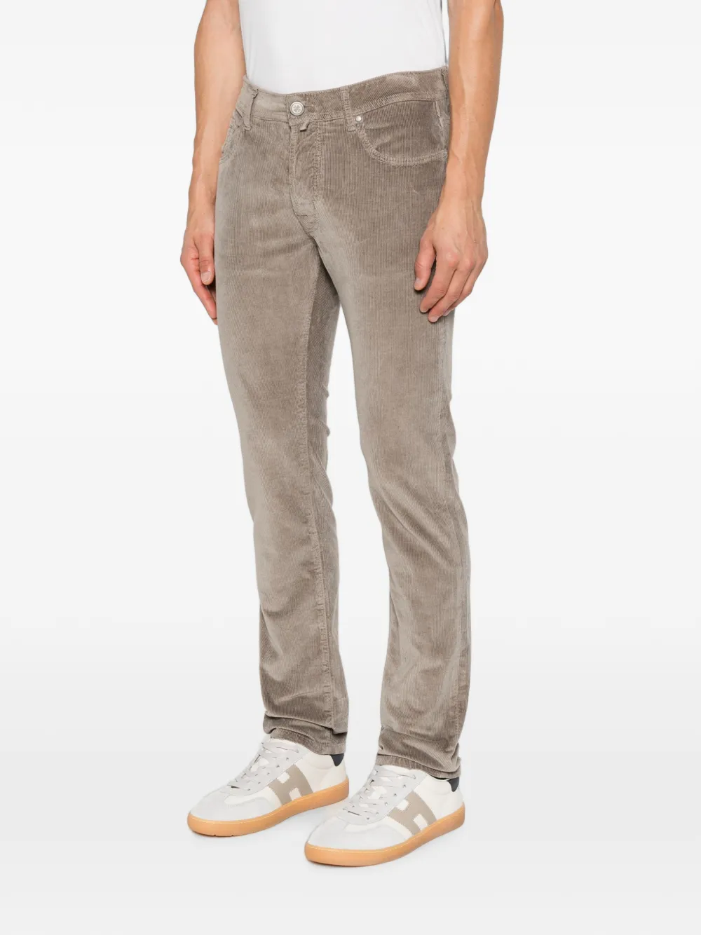 Jacob Cohën Ribfluwelen broek Beige