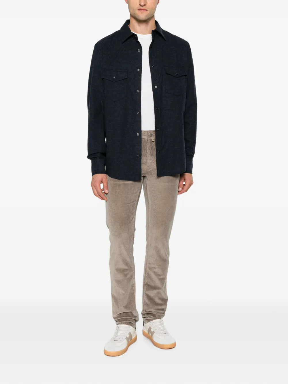 Jacob Cohën Ribfluwelen broek Beige