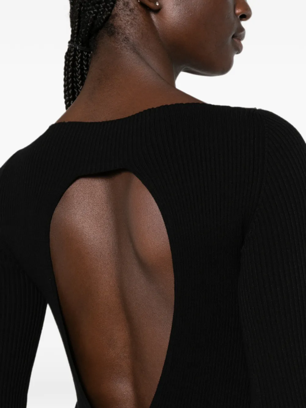 Rick Owens Ribgebreide top Zwart