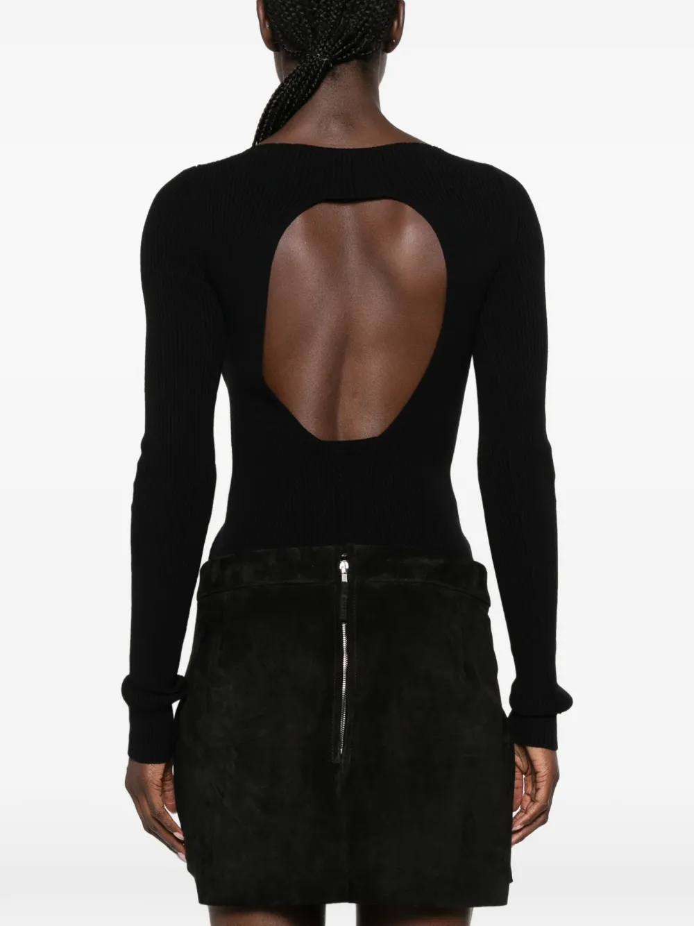 Rick Owens Ribgebreide top Zwart