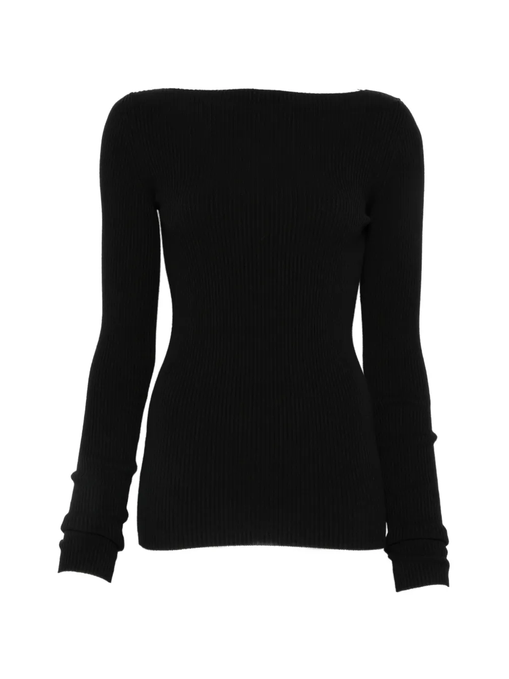 Rick Owens cut-out ribbed-knit top - Nero