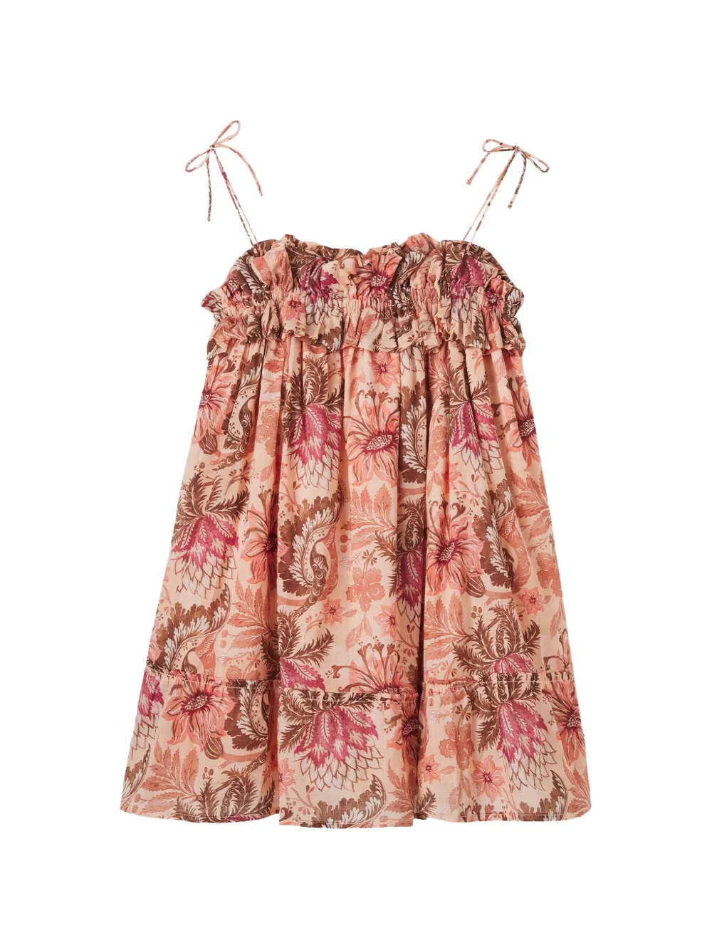 ZIMMERMANN Kids floral-print ruffled dress - Rosa