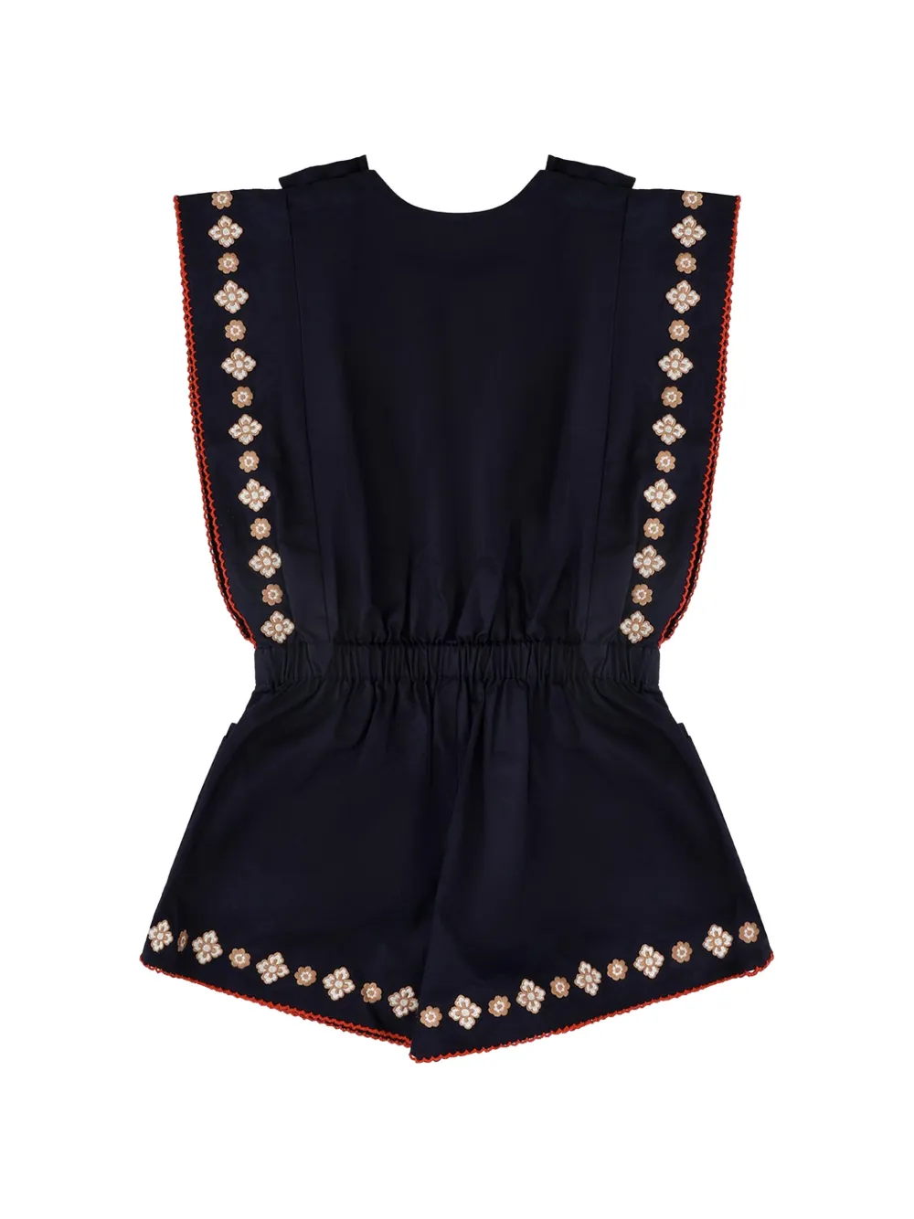 ZIMMERMANN Kids Aster playsuit met geborduurde bloemen Blauw