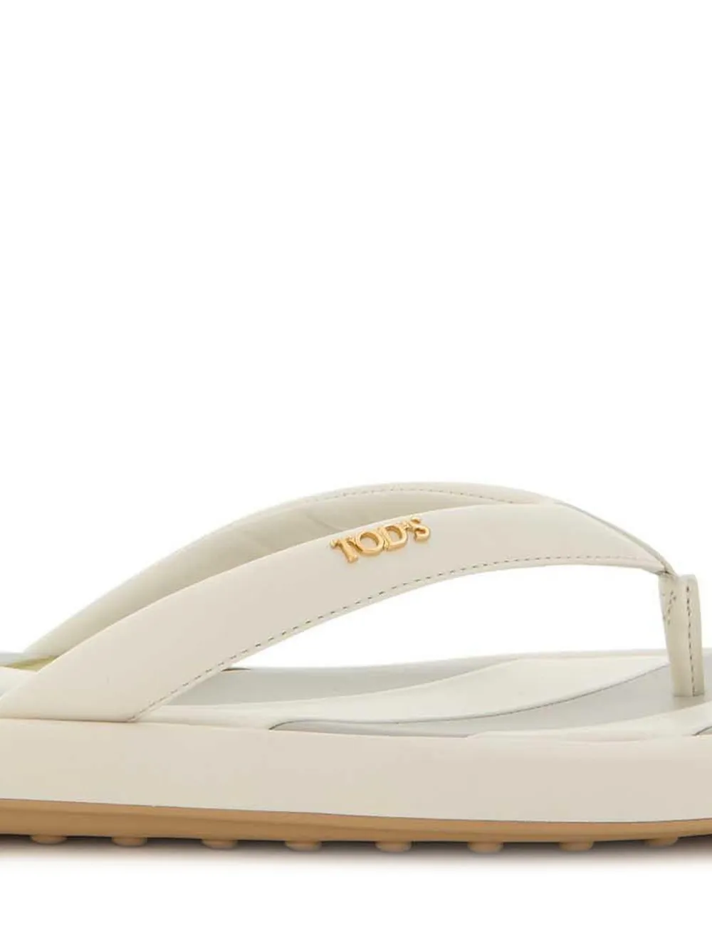 Tod's Teenslippers met logoplakkaat Wit