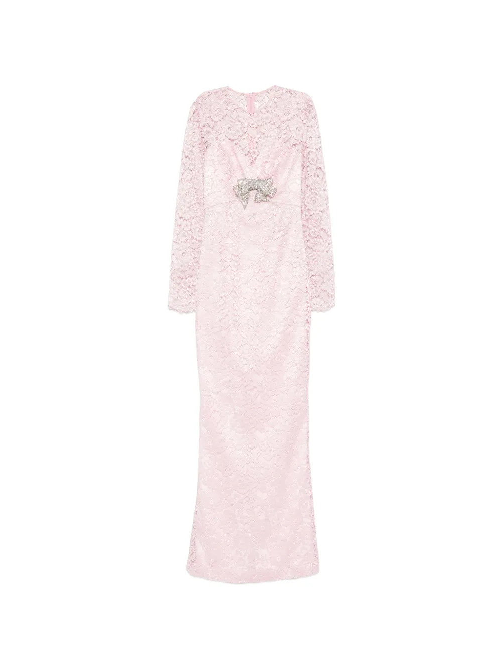 SILK LOVE & LACE bow-detail lace dress