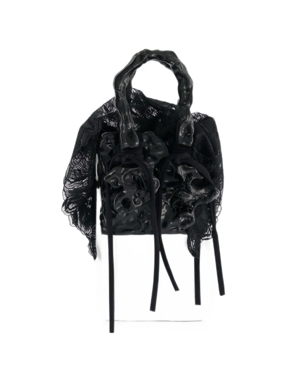 Ottolinger Raven shopper met kanten detail Zwart