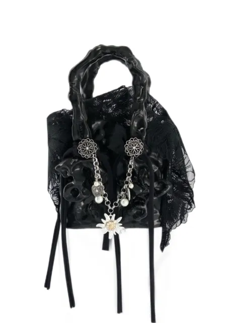 Ottolinger Raven lace-detail tote bag