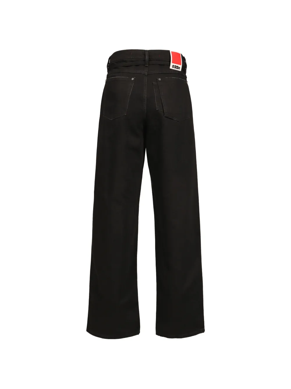 032c Down To Earth jeans met ceintuur Zwart