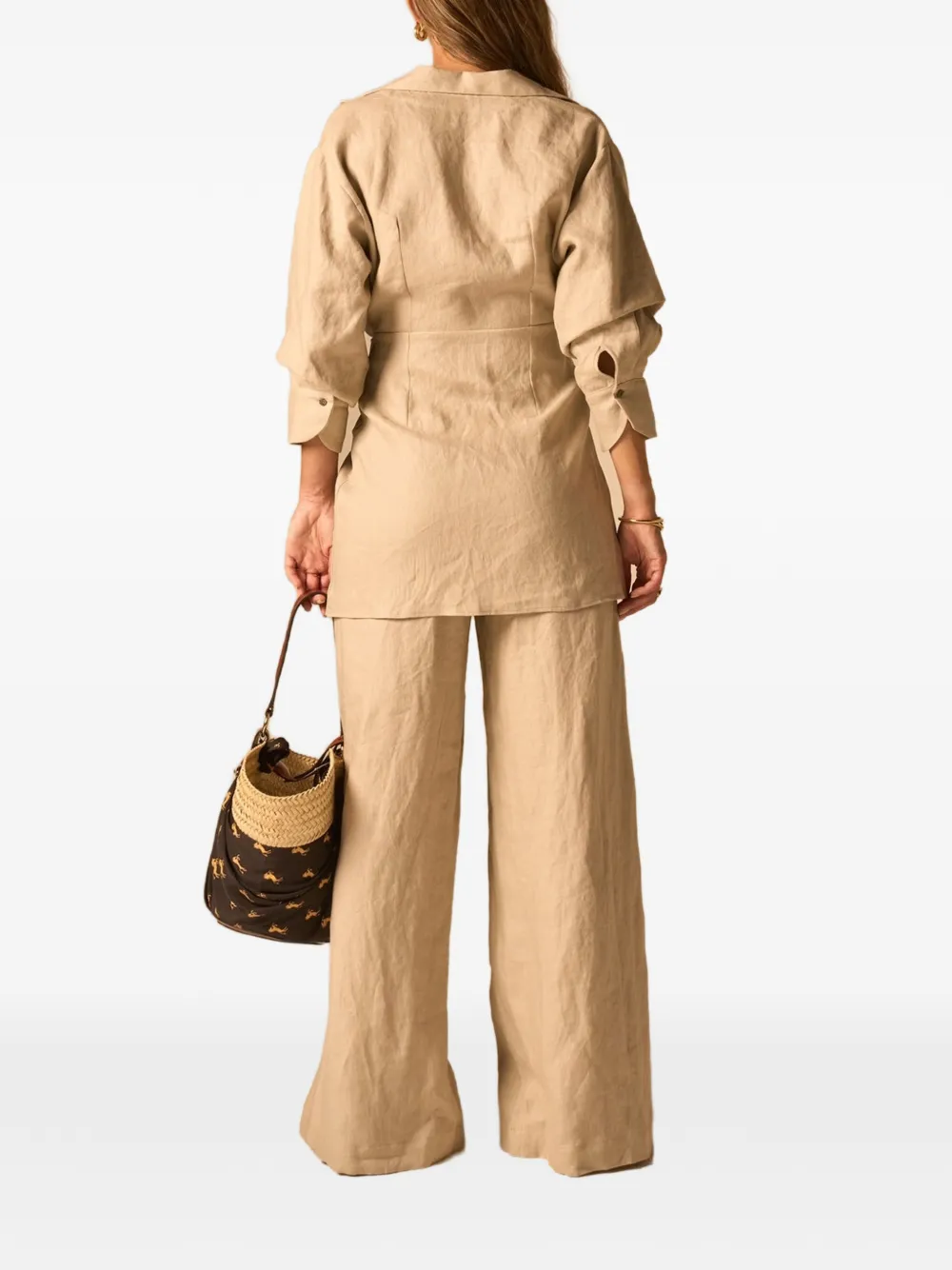 JBQ Oslo 2.0 broek met wijde pijpen Beige